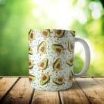 Avocado Mug – Custom Dog Mom Gift / Dog Dad Gift – 11 & 15 oz – Avocado Lover Coffee Cup