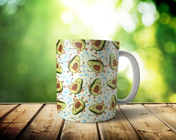 Avocado Mug – Custom Dog Mom Gift / Dog Dad Gift – 11 & 15 oz – Avocado Lover Coffee Cup