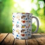 Cat Yarn Mug – Custom Kitty Yarn Gift – 11 & 15 oz – Cat Yarn Lover Coffee Cup