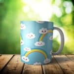 Cloud Rainbow Mug – Custom Sky Gift – 11 & 15 oz – Kawaii cute Lover Coffee Cup