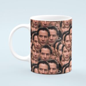 Keanu Reeves Mug – Custom Celebrity Gift – 11 & 15 oz – Keanu Reeves Fan Coffee Cup
