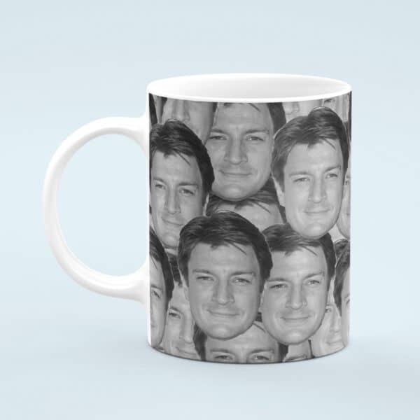 Nathan Fillion Mug – Custom Celebrity Gift – 11 & 15 oz – Nathan Fillion Fan Coffee Cup