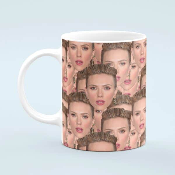 Scarlett Johansson Mug – Custom Celebrity Gift – 11 & 15 oz – Scarlett Johansson Fan Coffee Cup