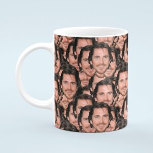 Christian Bale Mug – Custom Celebrity Gift – 11 & 15 oz – Christian Bale Lover Coffee Cup