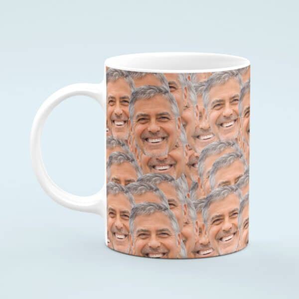 George Clooney Mug – Custom Celebrity Gift – 11 & 15 oz – George Clooney Fan Coffee Cup