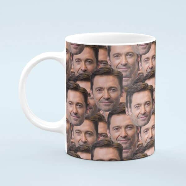 Hugh Jackman Mug – Custom Celebrity Gift – 11 & 15 oz – Hugh Jackman Fan Coffee Cup