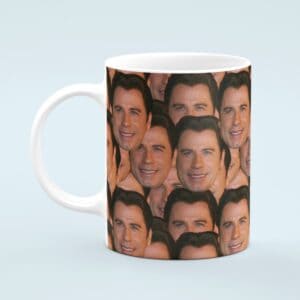 John Travolta Mug – Custom Celebrity Gift – 11 & 15 oz – John Travolta Fan Coffee Cup