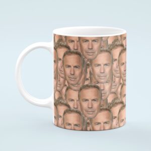 Kevin Costner Mug – Custom Celebrity Gift – 11 & 15 oz – Kevin Costner Fan Coffee Cup